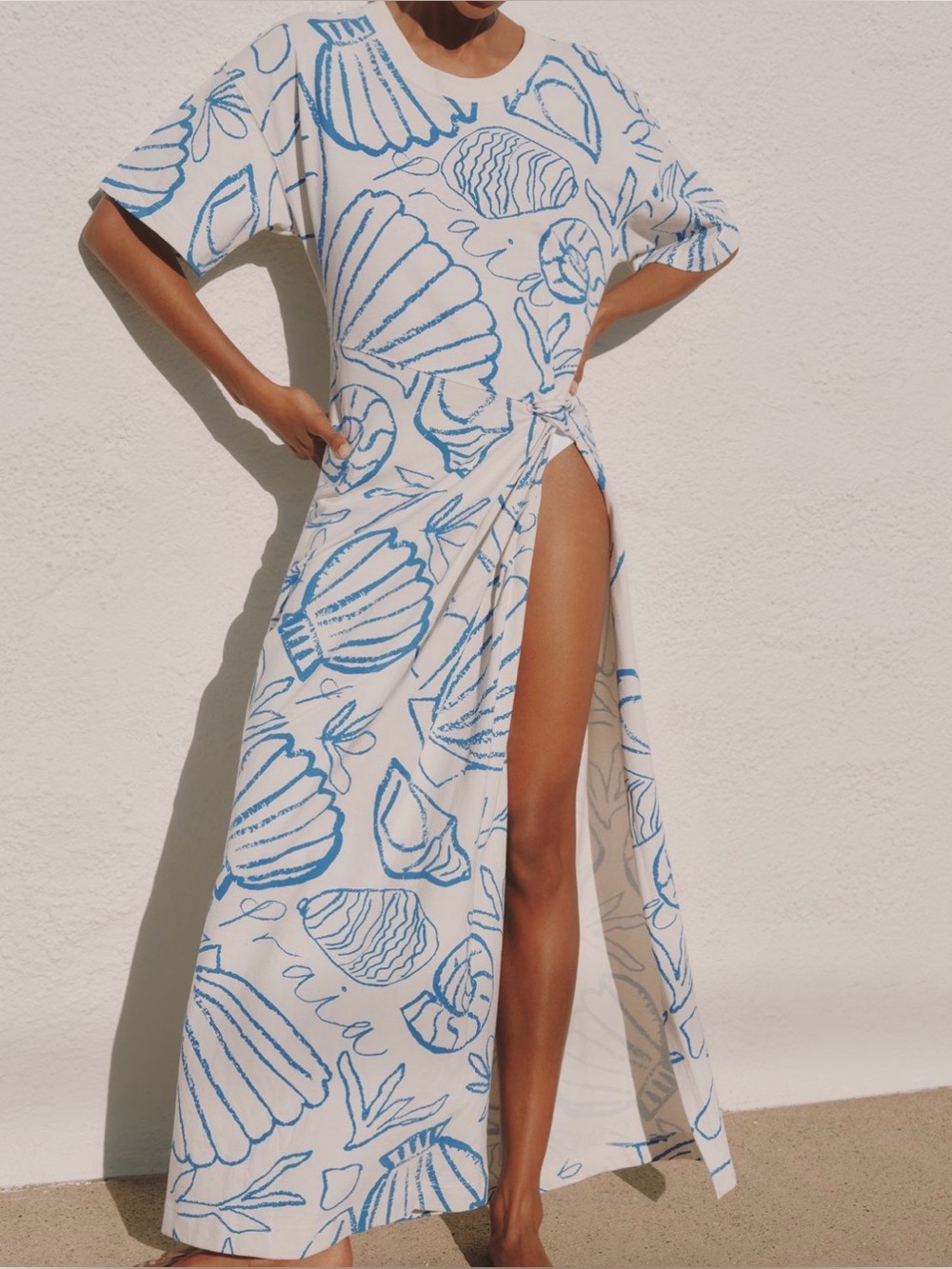Anthropologie ~ Celandine x Holly Francesca High-Slit Maxi T-Shirt Dress